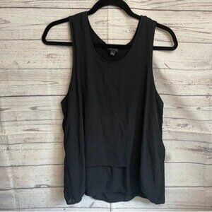 Ann Taylor Tank Top Black Sleeveless Size Large